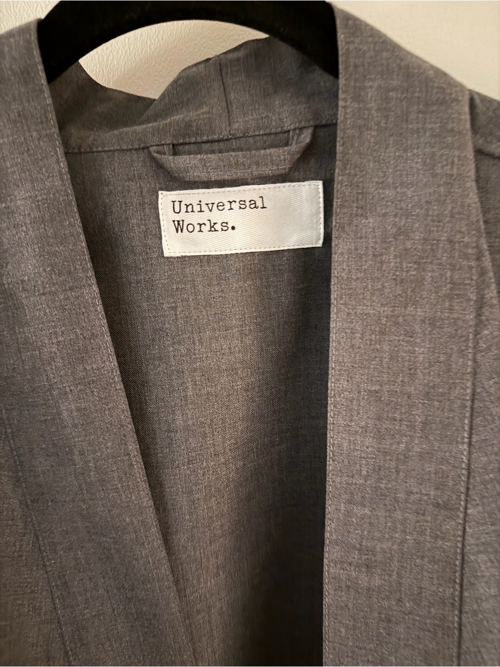 Universal Works Gray Kyoto Work Unstructured Blazer tropical suiting